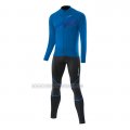 2021 Cycling Jersey Loffler Blue Long Sleeve and Bib Short