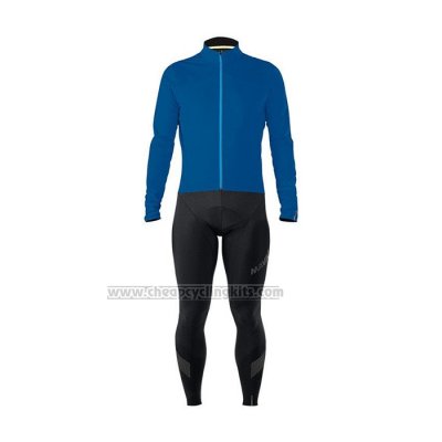 2021 Cycling Jersey Mavic Blue Long Sleeve and Bib Short