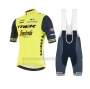 2021 Cycling Jersey Trek Segafredo Yellow Deep Blue Short Sleeve and Bib Short