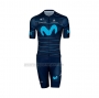 2022 Cycling Jersey Movistar Deep Blue Sky Blue Short Sleeve and Bib Short