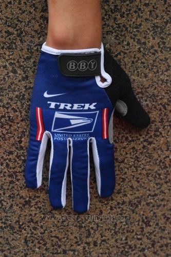 Trek Full Finger Gloves Cycling Bluee