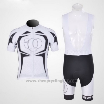 2011 Cycling Jersey Pearl Izumi Black and White Short Sleeve and Bib Short