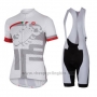 2016 Cycling Jersey Castelli White and Red Short Sleeve and Bib Short