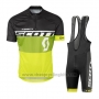 2016 Cycling Jersey Scott Yellow and Black Short Sleeve and Bib Short