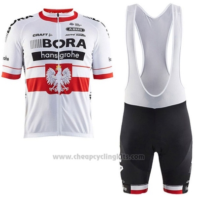 2017 Cycling Jersey Bora Champion Poland Short Sleeve and Bib Short