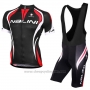 2017 Cycling Jersey Nalini Predazzo Black and Red Short Sleeve and Bib Short