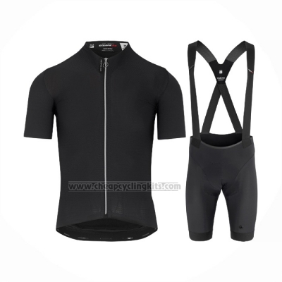 2021 Cycling Jersey Assos Black Short Sleeve and Bib Short