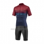 2021 Cycling Jersey Giant Dark Red Blue Short Sleeve and Bib Short