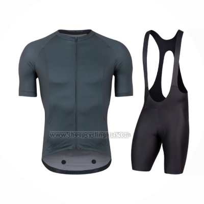 2021 Cycling Jersey Pearl Izumi Gray Black Short Sleeve and Bib Short