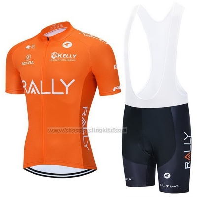 2021 Cycling Jersey Rally Orange Short Sleeve and Bib Short