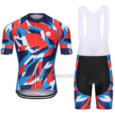 2021 Cycling Jersey Steep Red Blue Short Sleeve and Bib Short