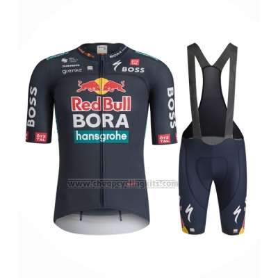 2024 Cycling Jersey Bora-Hansgrone Blue Short Sleeve And Bib Short