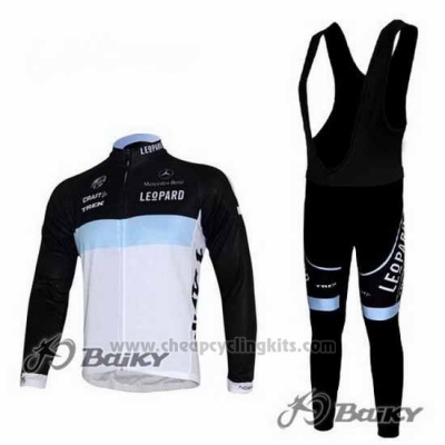 2012 Cycling Jersey Leopard Trek Black and White Short Sleeve and Bib Short