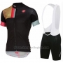 2016 Cycling Jersey Castelli Black and Yellow Short Sleeve and Bib Short