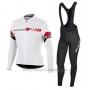 2016 Cycling Jersey Specialized White Long Sleeve and Bib Tight