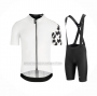 2021 Cycling Jersey Assos White Black Short Sleeve and Bib Short