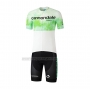 2021 Cycling Jersey Cannondale White Green Short Sleeve and Bib Short