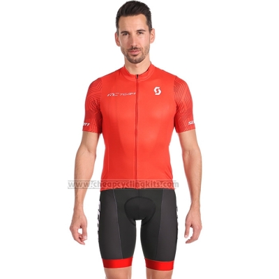 2022 Cycling Jersey Scott Red Short Sleeve and Bib Short