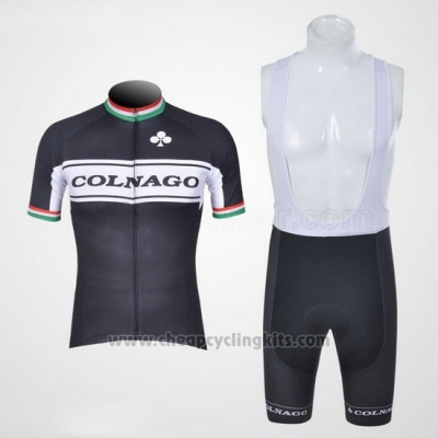 2011 Cycling Jersey Colnago White and Black Short Sleeve and Bib Short