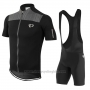 2017 Cycling Jersey Pearl Izumi Black and Gray Short Sleeve and Bib Short