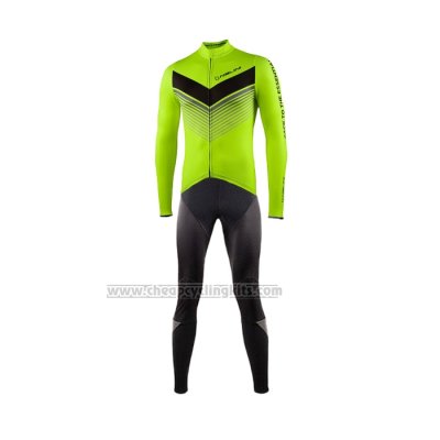 2021 Cycling Jersey Nalini Green Long Sleeve and Bib Short