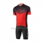 2022 Cycling Jersey Loffler Red Short Sleeve and Bib Short