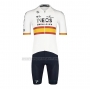 2022 Cycling Jersey Spain Champion Ineos White Red Short Sleeve and Bib Short