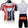 2011 Cycling Jersey Merida Black and Red Short Sleeve and Bib Short