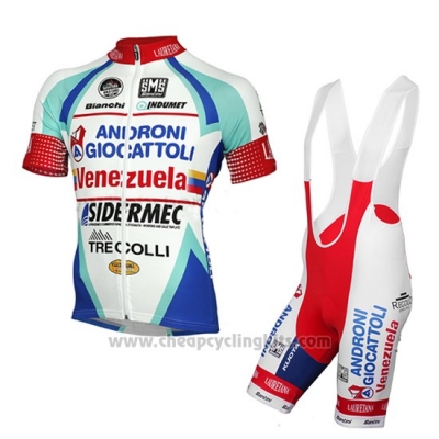 2014 Cycling Jersey Androni Giocattoli White Short Sleeve and Bib Short