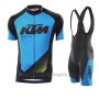 2015 Cycling Jersey Ktm Bluee and Black Short Sleeve and Bib Short