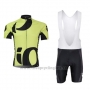 2015 Cycling Jersey Pearl Izumi Black and Green Short Sleeve and Bib Short