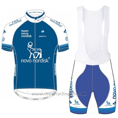 2017 Cycling Jersey Novo Nordisk Blue Short Sleeve and Bib Short