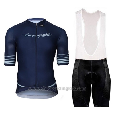 2018 Cycling Jersey Campagnolo Platino Dark Blue Short Sleeve and Bib Short [BQXE-1654]