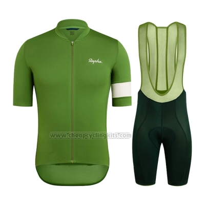 2021 Cycling Jersey Rapha Green Short Sleeve and Bib Short