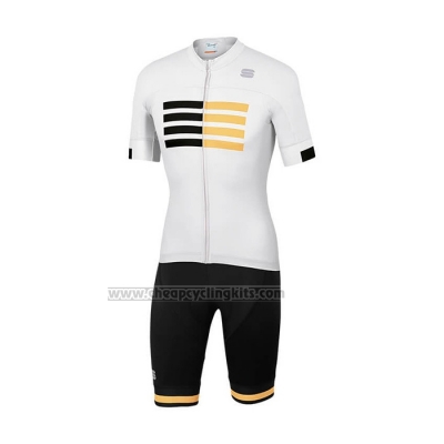 2021 Cycling Jersey Sportful White Short Sleeve and Bib Short