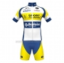 2022 Cycling Jersey Sport Vlaanderen-Baloise Blue Yellow Short Sleeve and Bib Short