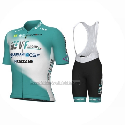 2024 Cycling Jersey Bardiani Csf Faizane Light Blue Short Sleeve And Bib Short