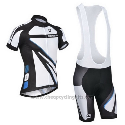 2014 Cycling Jersey Giordana White Short Sleeve and Bib Short