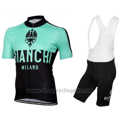 2016 Cycling Jersey Bianchi Green Short Sleeve and Bib Short