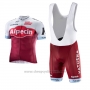 2017 Cycling Jersey Katusha Alpecin Red and White Short Sleeve and Bib Short