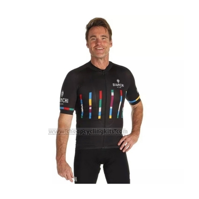 2021 Cycling Jersey Bianchi Black Short Sleeve and Bib Short(3)