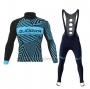 2021 Cycling Jersey Bjorka Blue Long Sleeve and Bib Short