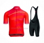 2021 Cycling Jersey Castelli Bright Pink Red Short Sleeve and Bib Short