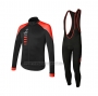 2021 Cycling Jersey RH+ Red Long Sleeve and Bib Short