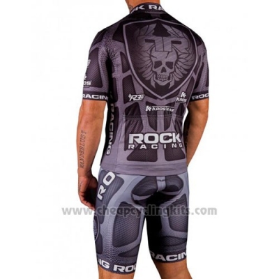 2016 Cycling Jersey Rock Racing Marron Short Sleeve and Bib Short