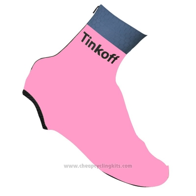 2016 Saxo Bank Tinkoff Shoes Cover Cycling Pink and Gray [BQXE-1399]