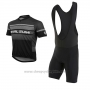 2017 Cycling Jersey Pearl Izumi Gray and Black Short Sleeve and Bib Short