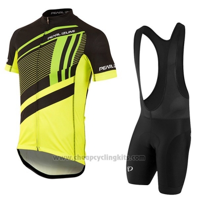 2017 Cycling Jersey Pearl Izumi Yellow Short Sleeve and Bib Short