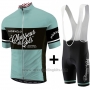 2018 Cycling Jersey Morvelo Green and Black Short Sleeve and Bib Short