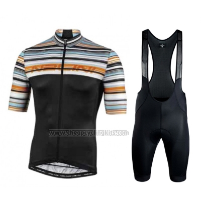 2020 Cycling Jersey Nalini Black Multicoloured Short Sleeve and Bib Short(1)